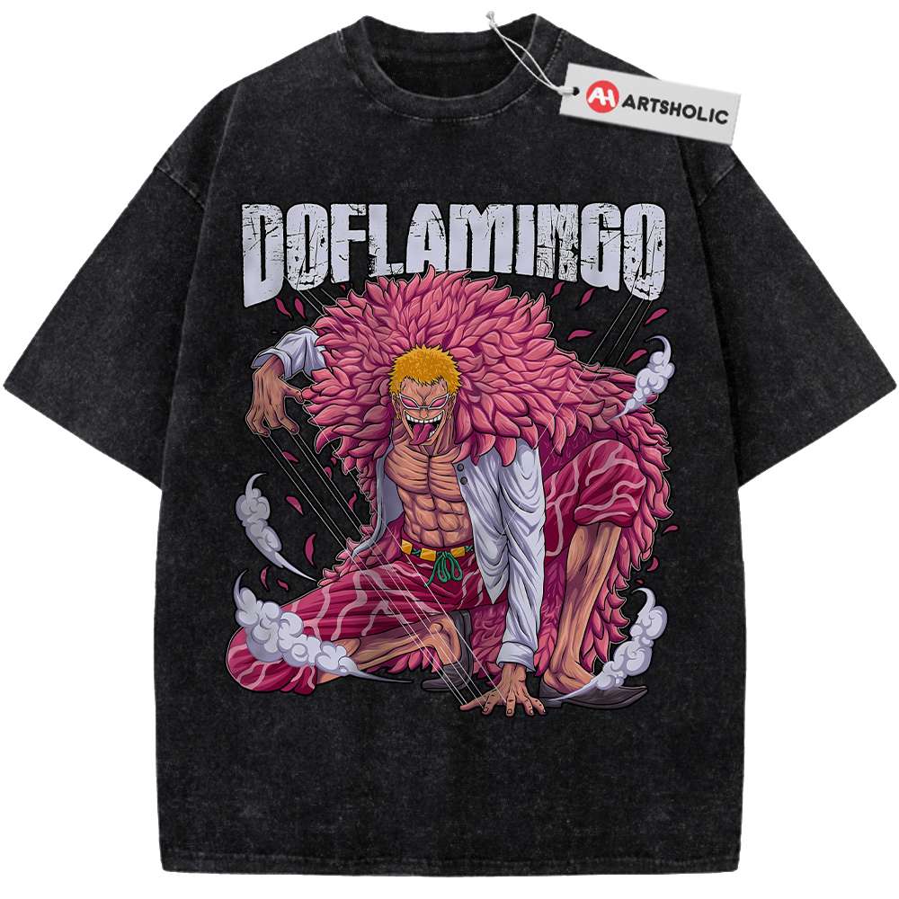 Alternative view of Donquixote Doflamingo Shirt, One Piece Shirt, Anime Shirt, Vintage T-Shirt