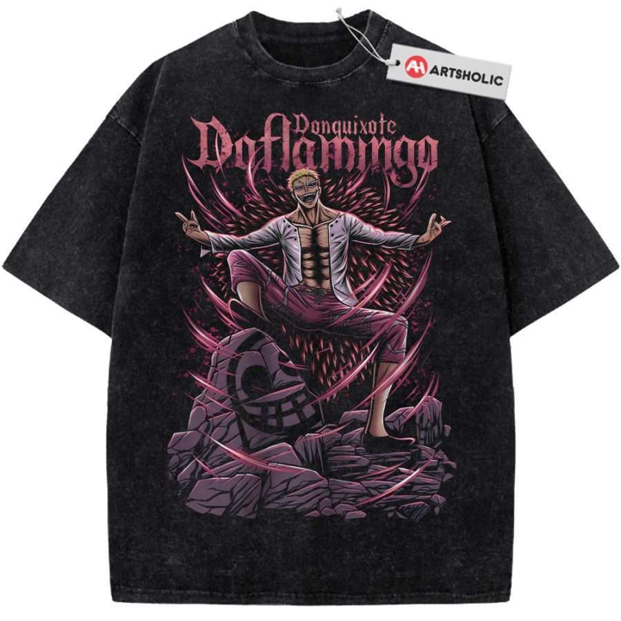 Alternative view of Donquixote Doflamingo Shirt, One Piece Shirt, Anime Shirt, Vintage T-Shirt