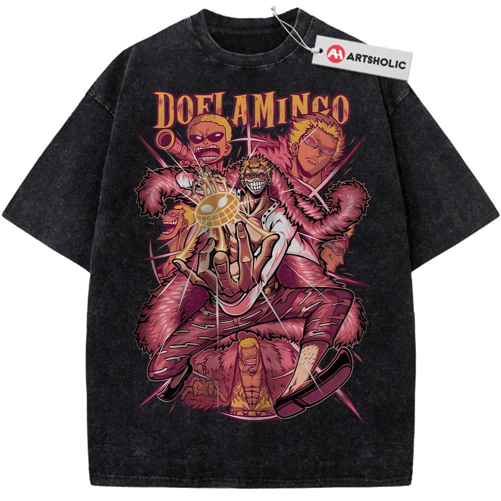 Alternative view of Donquixote Doflamingo Shirt, One Piece Shirt, Anime Shirt, Vintage Tee