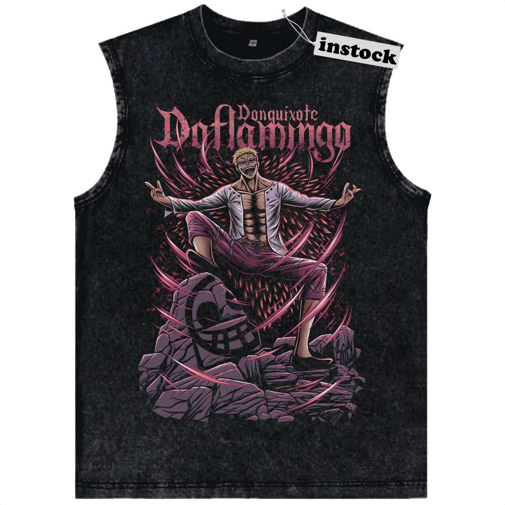 Donquixote Doflamingo Tank Top, One Piece Tank Top, Anime Tank Top, Vintage Tank Top