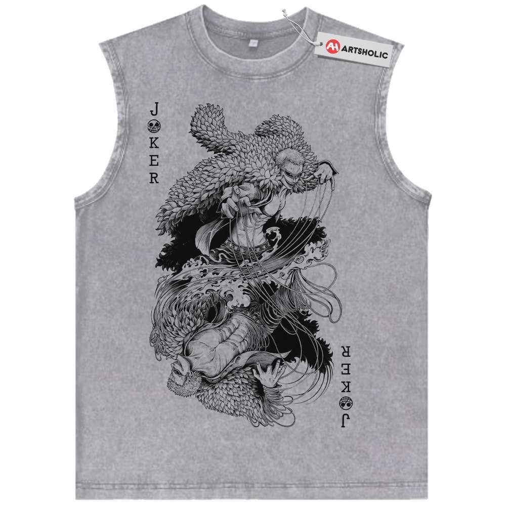 Alternative view of Donquixote Doflamingo Tank Top, One Piece Tank Top, Anime Tank Top, Vintage Tank Top