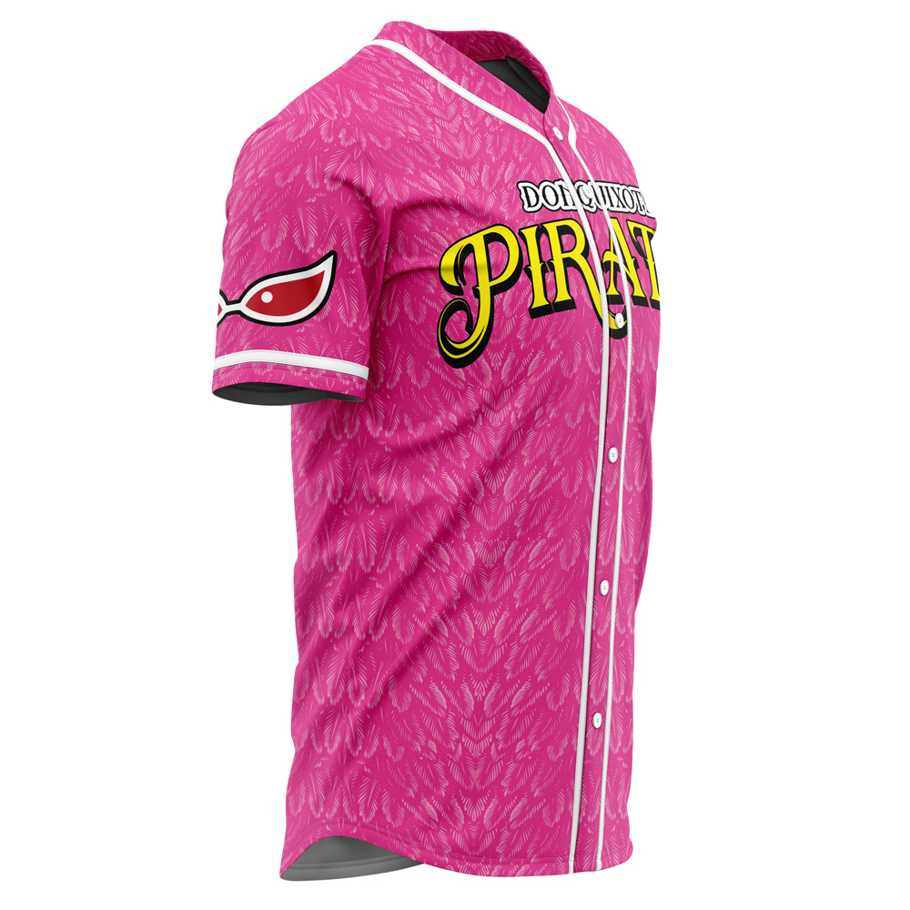 Alternative view of Donquixote Pirates Doflamingo One Piece Custom Baseball Jersey - Otaku Hall