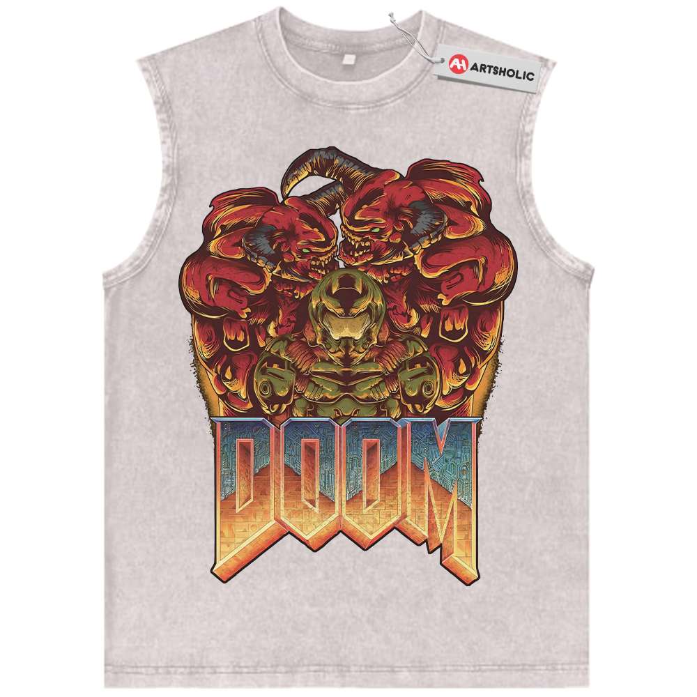 Alternative view of DOOM Eternal Tank Top, Game Tank Top, Vintage Tank Top