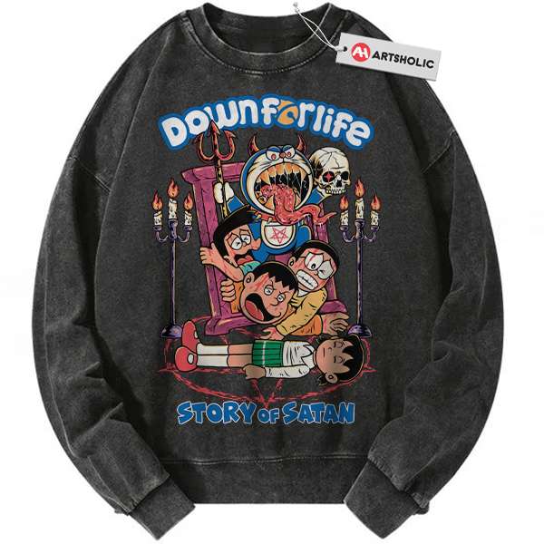 Doraemon Sweatshirt, Anime Sweatshirt, Vintage Sweatshirt