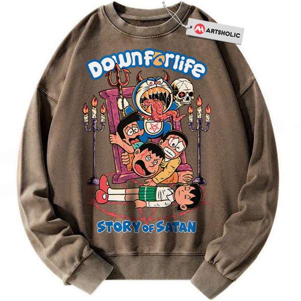 Alternative view of Doraemon Sweatshirt, Anime Sweatshirt, Vintage Sweatshirt