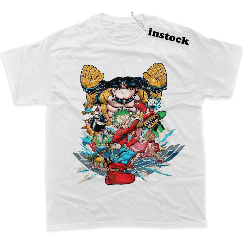 Dr Stone Shirt, Mario Shirt, Anime Shirt, graphic T-Shirt