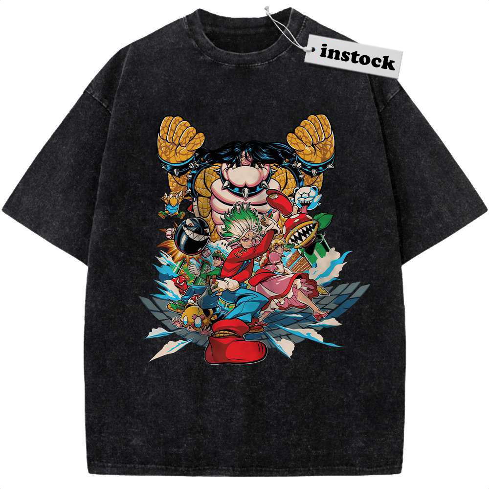 Dr Stone Shirt, Mario Shirt, Anime Shirt, Vintage T-Shirt