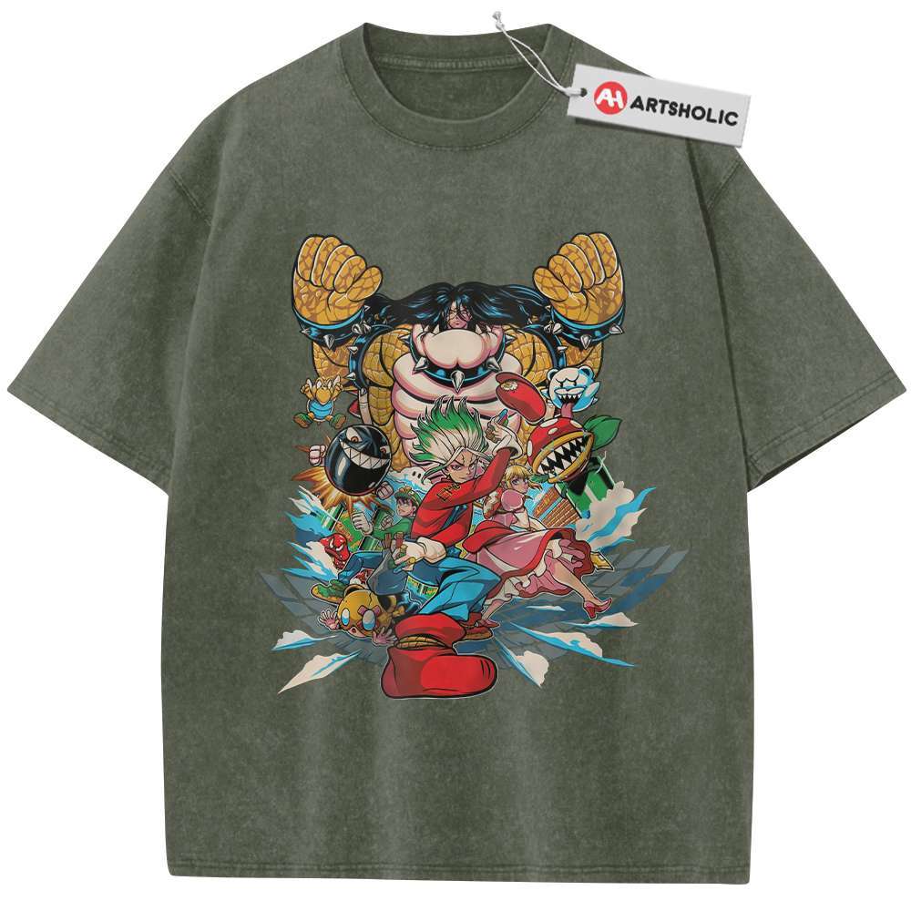 Alternative view of Dr Stone Shirt, Mario Shirt, Anime Shirt, Vintage T-Shirt