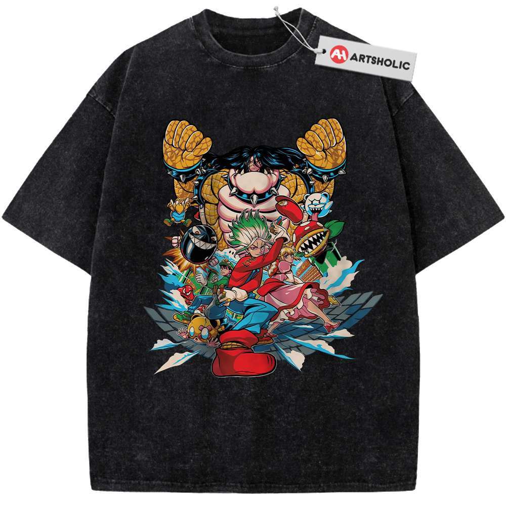 Dr Stone Shirt, Mario Shirt, Anime Shirt, Vintage T-Shirt