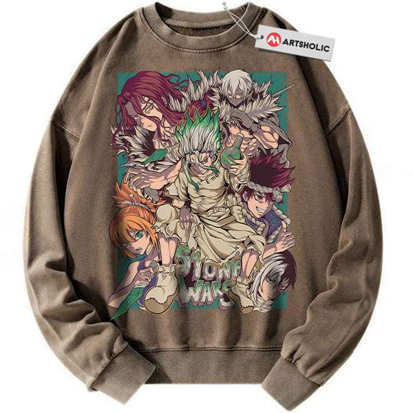 Alternative view of Dr Stone Sweatshirt, Anime Sweatshirt, Vintage Sweater