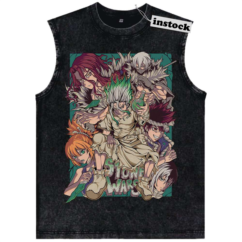 Dr Stone Tank Top, Anime Tank Top, Vintage Tank Top