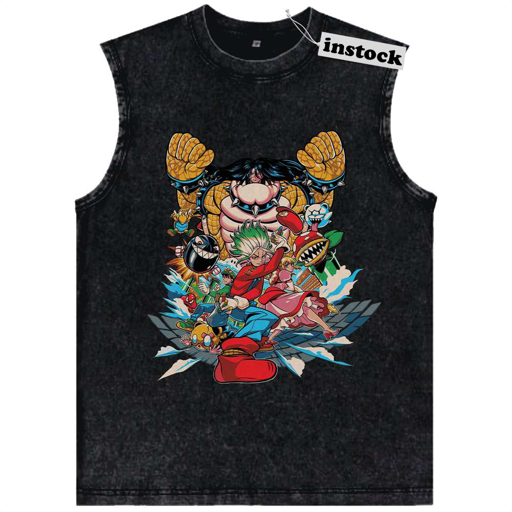 Dr Stone Tank Top, Mario Tank Top, Anime Tank Top, Vintage Tank Top