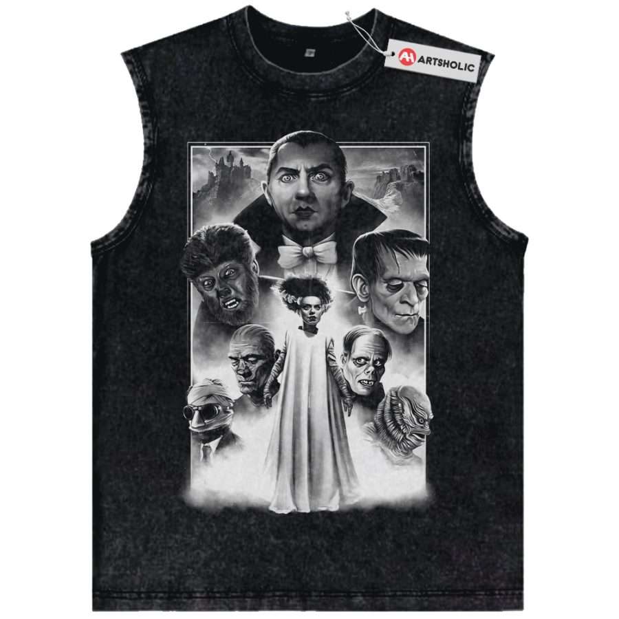 Alternative view of Dracula Tank Top, Halloween Tank Top, Horror Tank Top, Vintage Tank Top