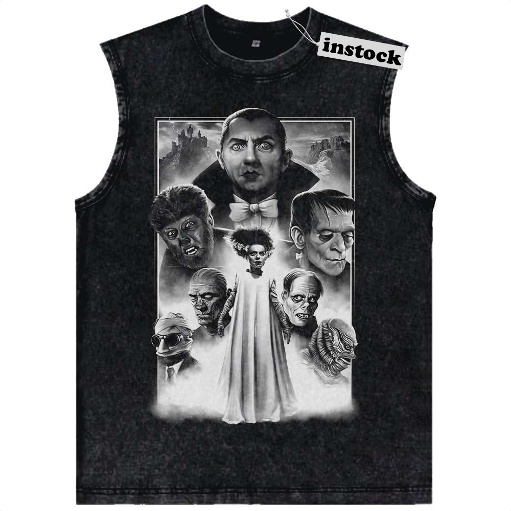 Dracula Tank Top, Halloween Tank Top, Horror Tank Top, Vintage Tank Top