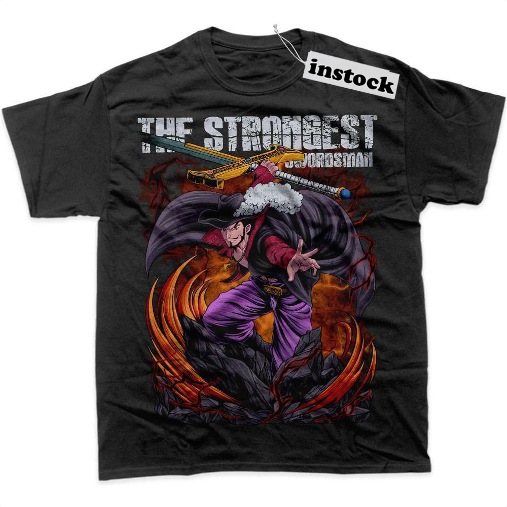 Dracule Mihawk Shirt, One Piece Shirt, Anime Shirt, Graphic T-Shirt