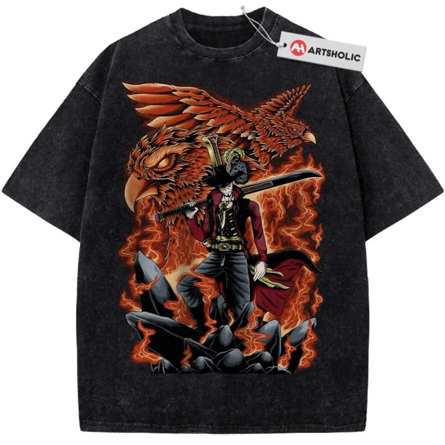Alternative view of Dracule Mihawk Shirt, One Piece Shirt, Anime Shirt, Vintage T-Shirt