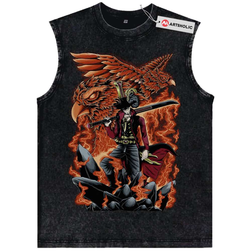 Dracule Mihawk Tank Top, One Piece Tank Top, Anime Tank Top, Vintage Tank Top
