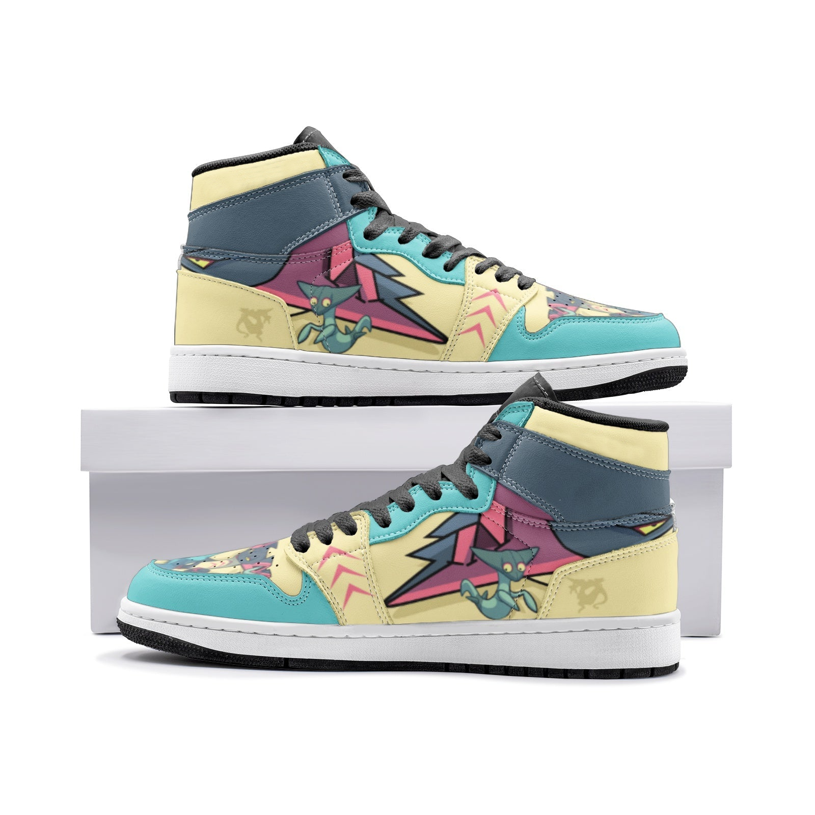 Dragapult Pokemon Custom Sneaker Mid 1 Basketball Shoes - Otaku Hall