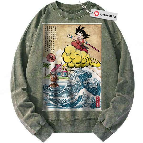 Alternative view of Dragon Ball sweatshirt, DBZ sweatshirt, Anime sweatshirt, Vintage Sweater
