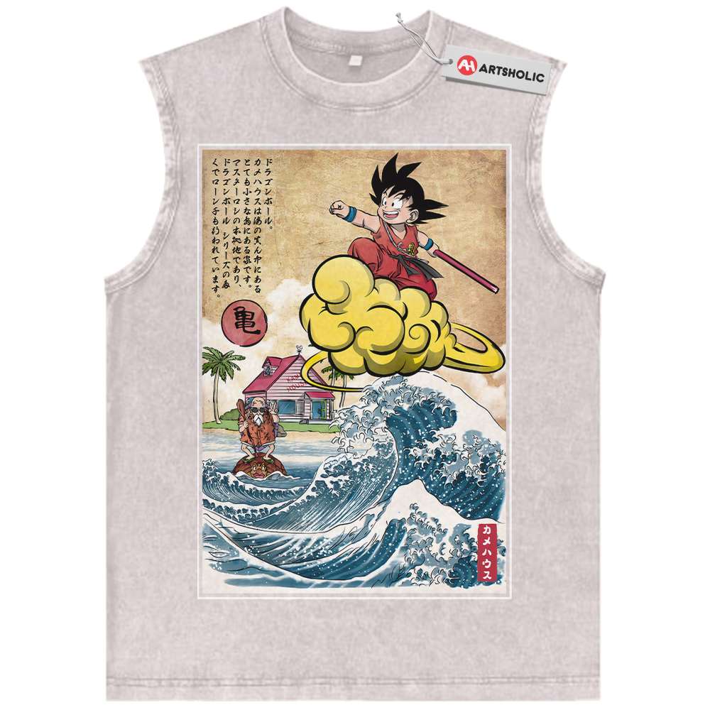 Alternative view of Dragon Ball Tank Top, DBZ Tank Top, Anime Tank Top, Vintage Tank Top