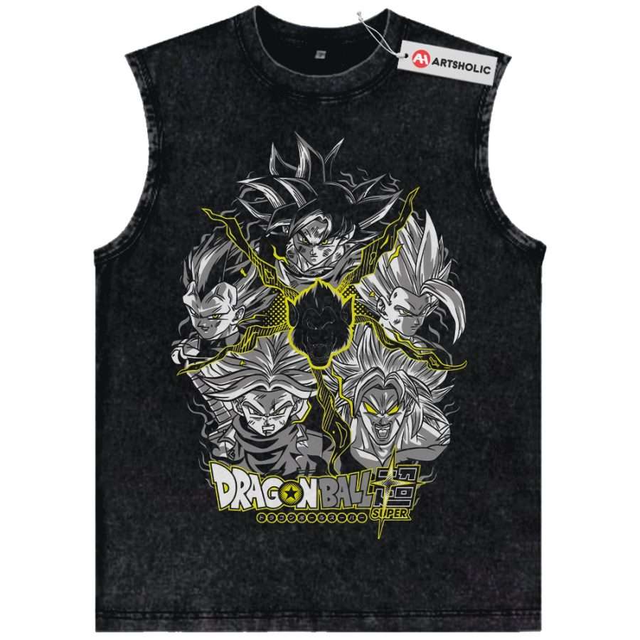 Alternative view of Dragon Ball Tank Top, DBZ Tank Top, Anime Tank Top, Vintage Tank Top