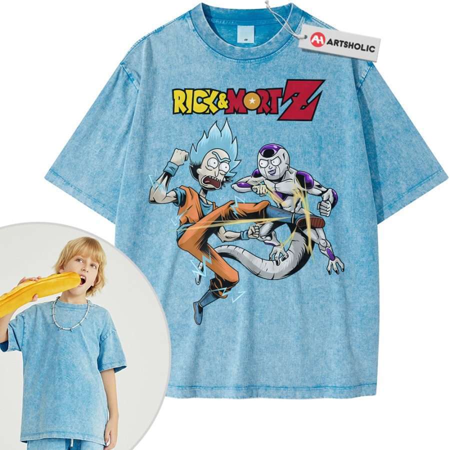 Dragon Ball x Rick and Morty Shirt For Kids, Animated Shirt For Kids, Vintage T-Shirt For Kids - Image 8