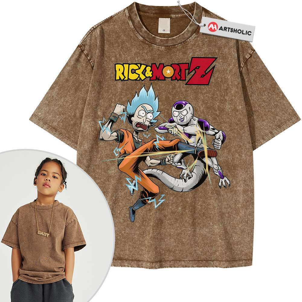 Dragon Ball x Rick and Morty Shirt For Kids, Animated Shirt For Kids, Vintage T-Shirt For Kids - Image 4