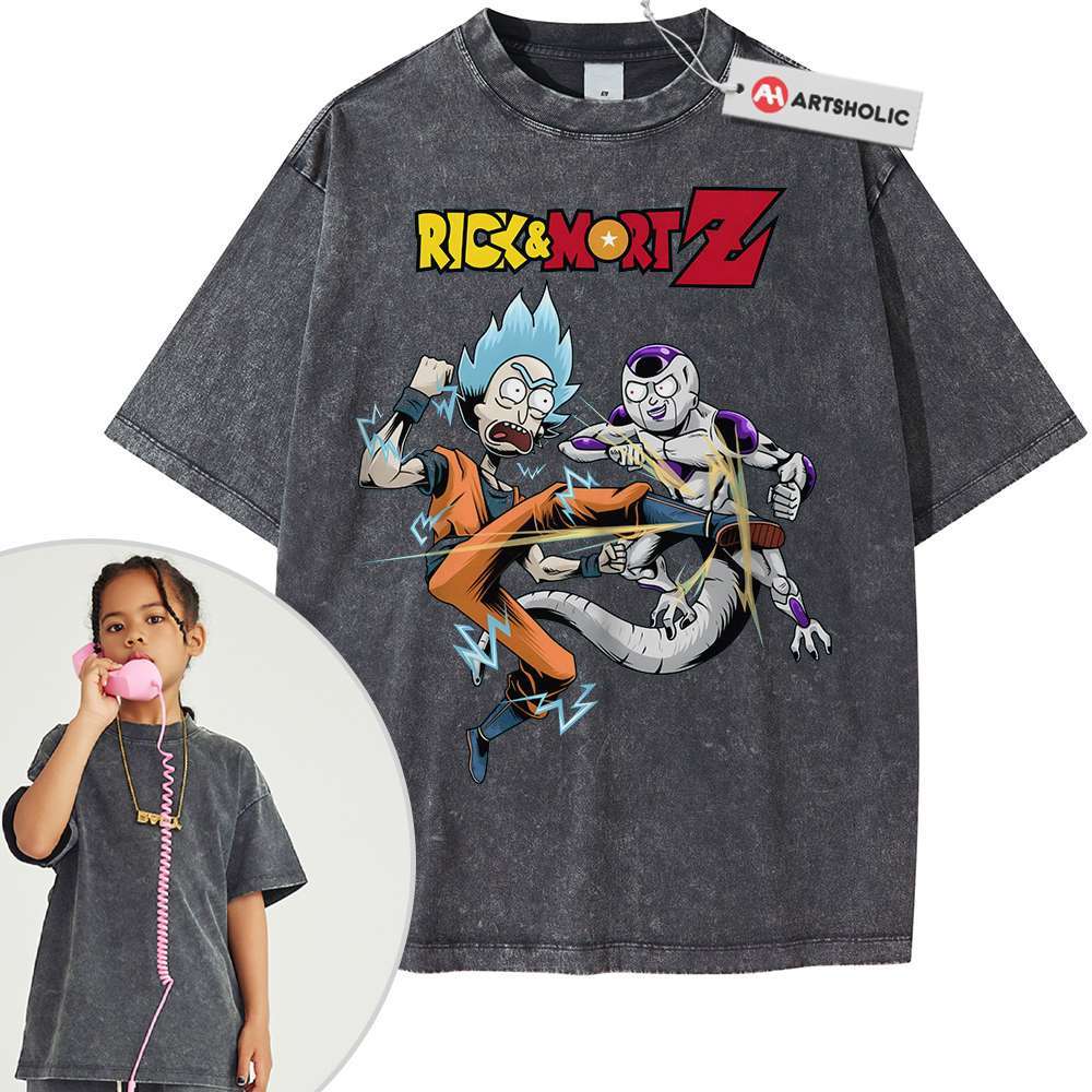 Dragon Ball x Rick and Morty Shirt For Kids, Animated Shirt For Kids, Vintage T-Shirt For Kids - Image 6