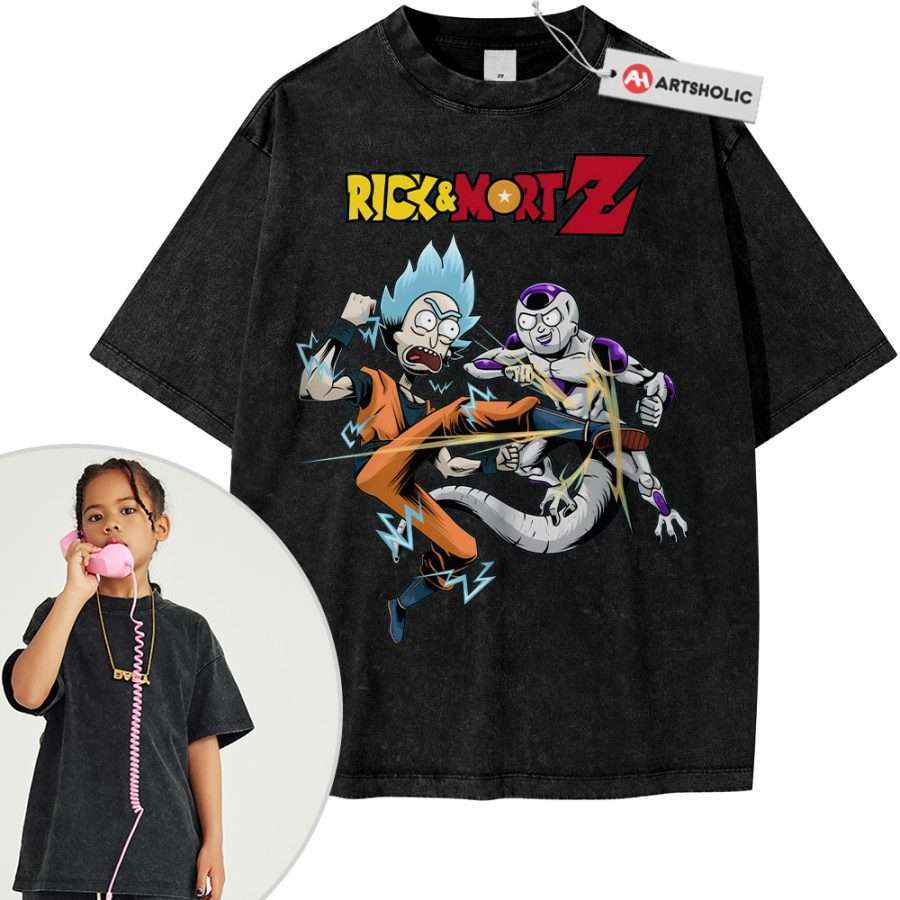 Dragon Ball x Rick and Morty Shirt For Kids, Animated Shirt For Kids, Vintage T-Shirt For Kids - Image 7