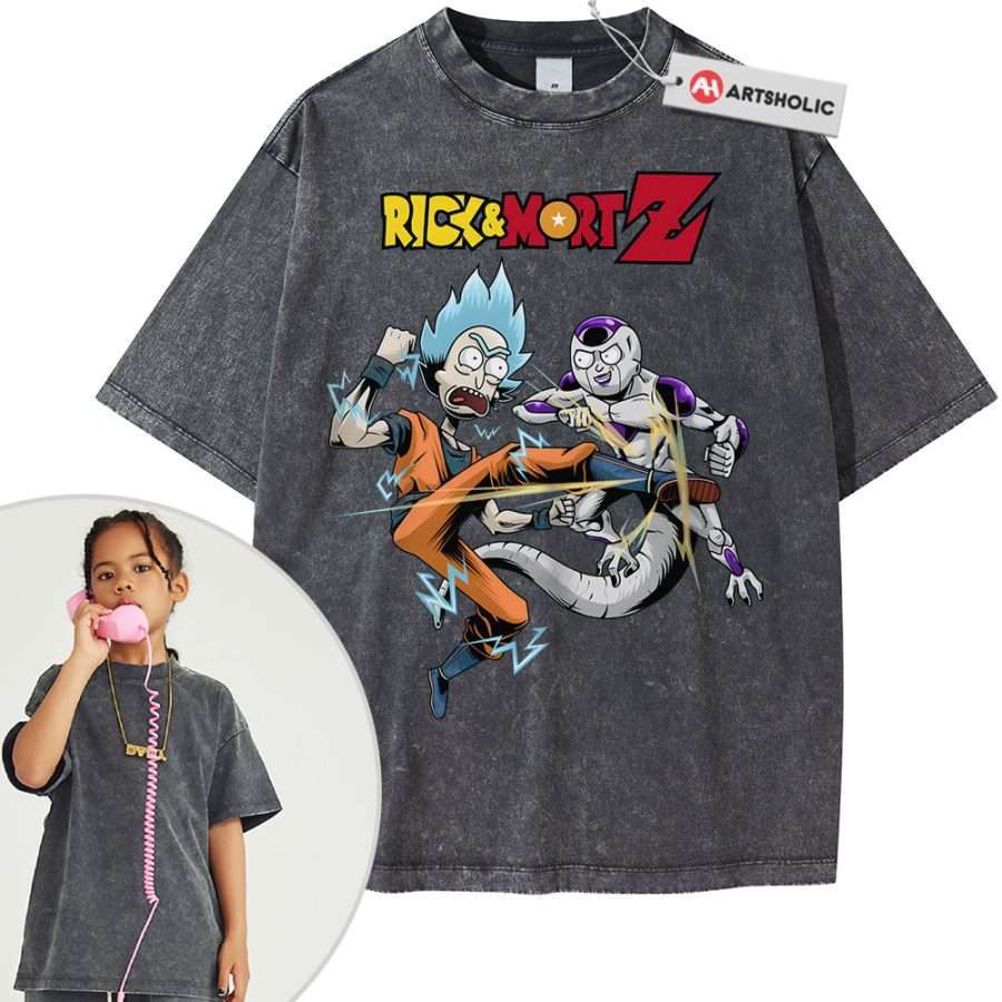 Dragon Ball x Rick and Morty Shirt For Kids, Animated Shirt For Kids, Vintage T-Shirt For Kids - Image 11