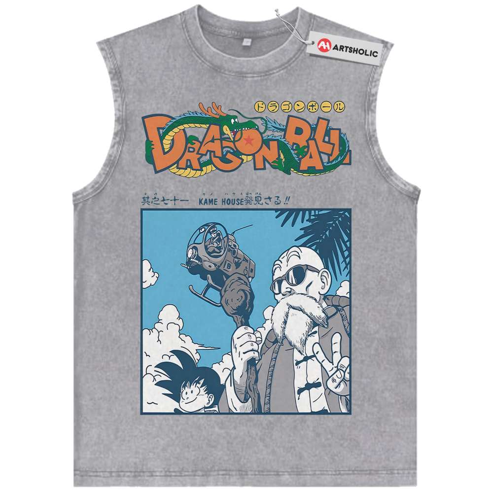 Alternative view of Dragon Ball Z Tank Top, DBZ Tank Top, Anime Tank Top, Vintage Tank Top