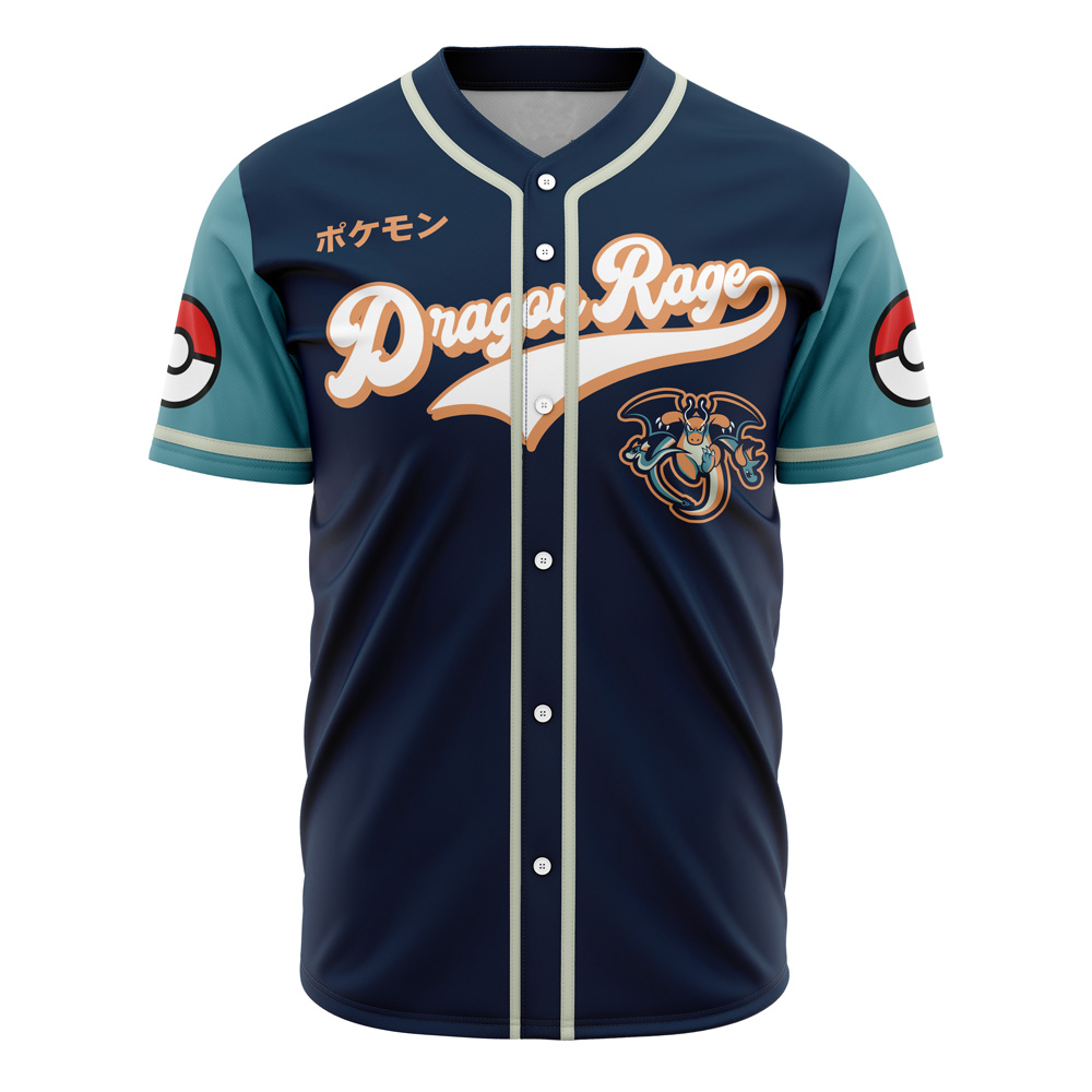Dragon Rage Pokemon Custom Baseball Jersey - Otaku Hall