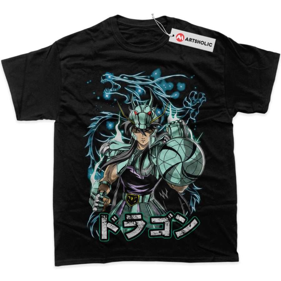 Alternative view of Dragon Shiryu Shirt, Saint Seiya Shirt, Anime Shirt, Graphic Tee