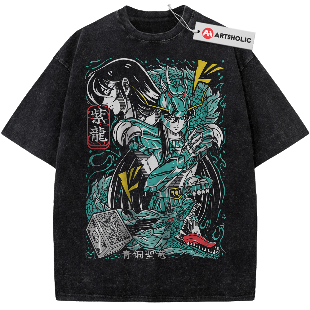 Dragon Shiryu Shirt, Saint Seiya Shirt, Anime Shirt, Vintage T-Shirt