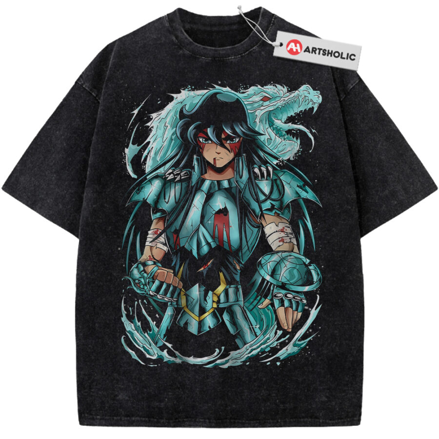 Alternative view of Dragon Shiryu Shirt, Saint Seiya Shirt, Anime Shirt, Vintage T-Shirt