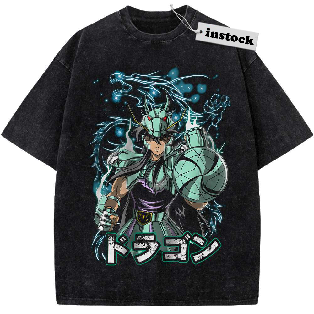 Dragon Shiryu Shirt, Saint Seiya Shirt, Anime Shirt, Vintage Tee