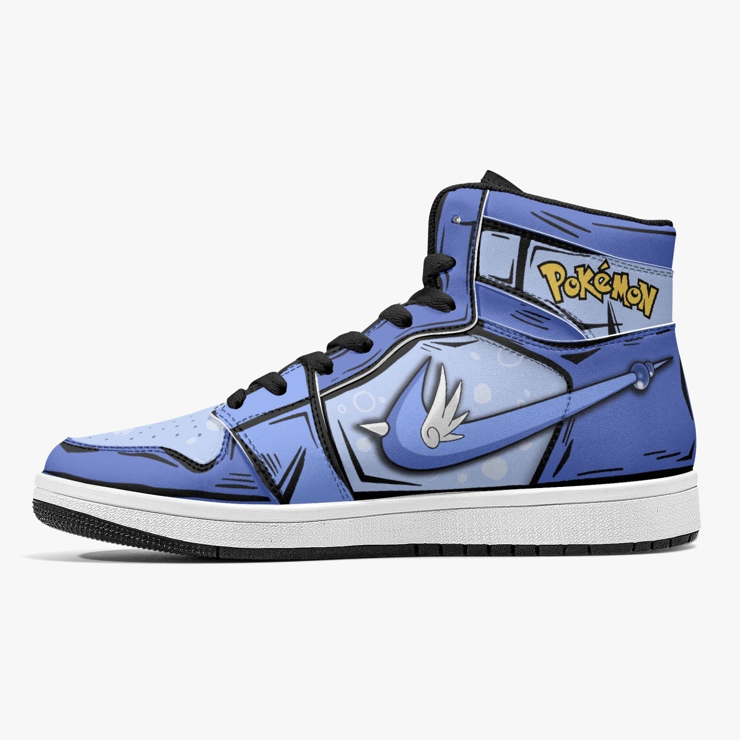 Alternative view of Dragonair Pokemon Custom Sneaker Mid 1 Basketball Shoes - Otaku Hall