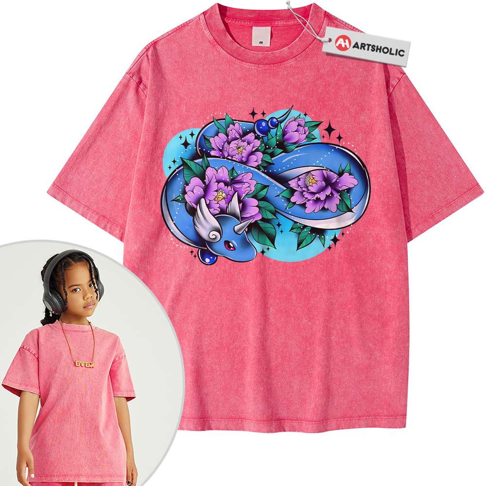 Dragonair Shirt For Kids, Pokemon Shirt For Kids, Anime Shirt For Kids, Vintage T-Shirt For Kids - Image 4