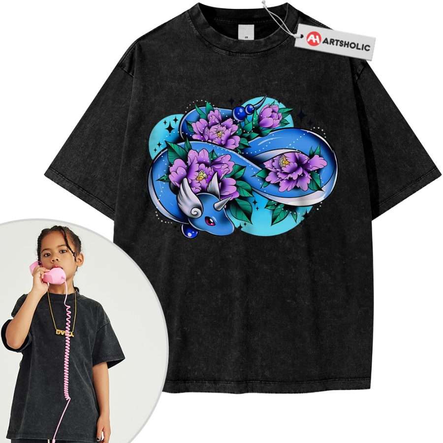 Dragonair Shirt For Kids, Pokemon Shirt For Kids, Anime Shirt For Kids, Vintage T-Shirt For Kids - Image 6