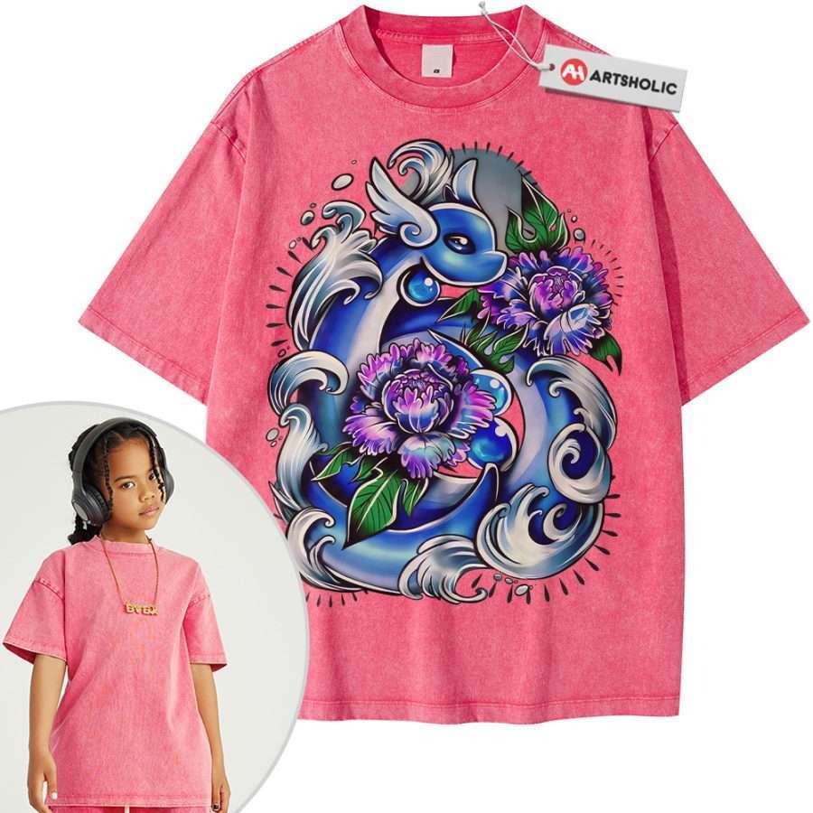 Dragonair Shirt For Kids, Pokemon Shirt For Kids, Anime Shirt For Kids, Vintage Tee For Kids - Image 9