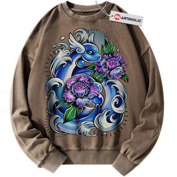 Alternative view of Dragonair Sweatshirt, Pokemon Sweatshirt, Anime Sweatshirt, Vintage Sweatshirt