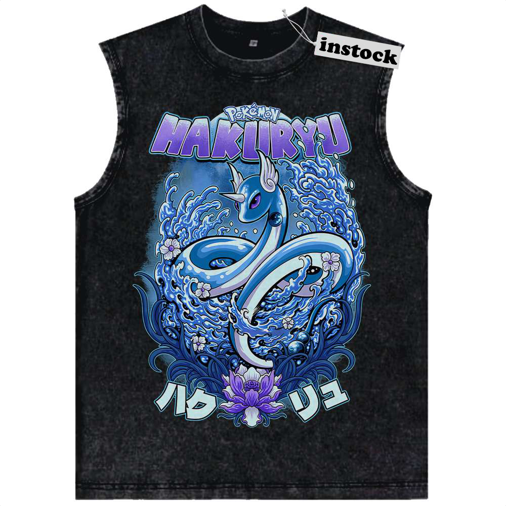 Dragonair Tank Top, Pokemon Tank Top, Anime Tank Top, Vintage Tank Top