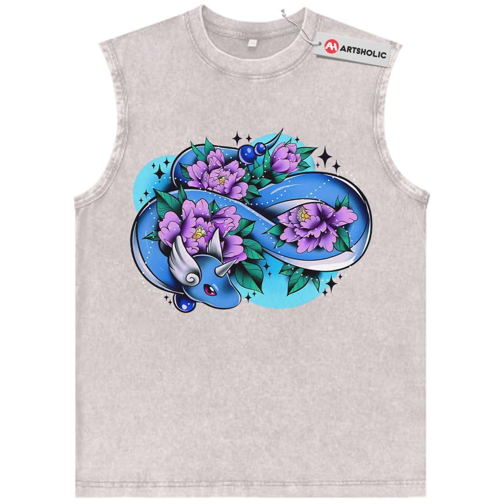 Alternative view of Dragonair Tank Top, Pokemon Tank Top, Anime Tank Top, Vintage Tank Top