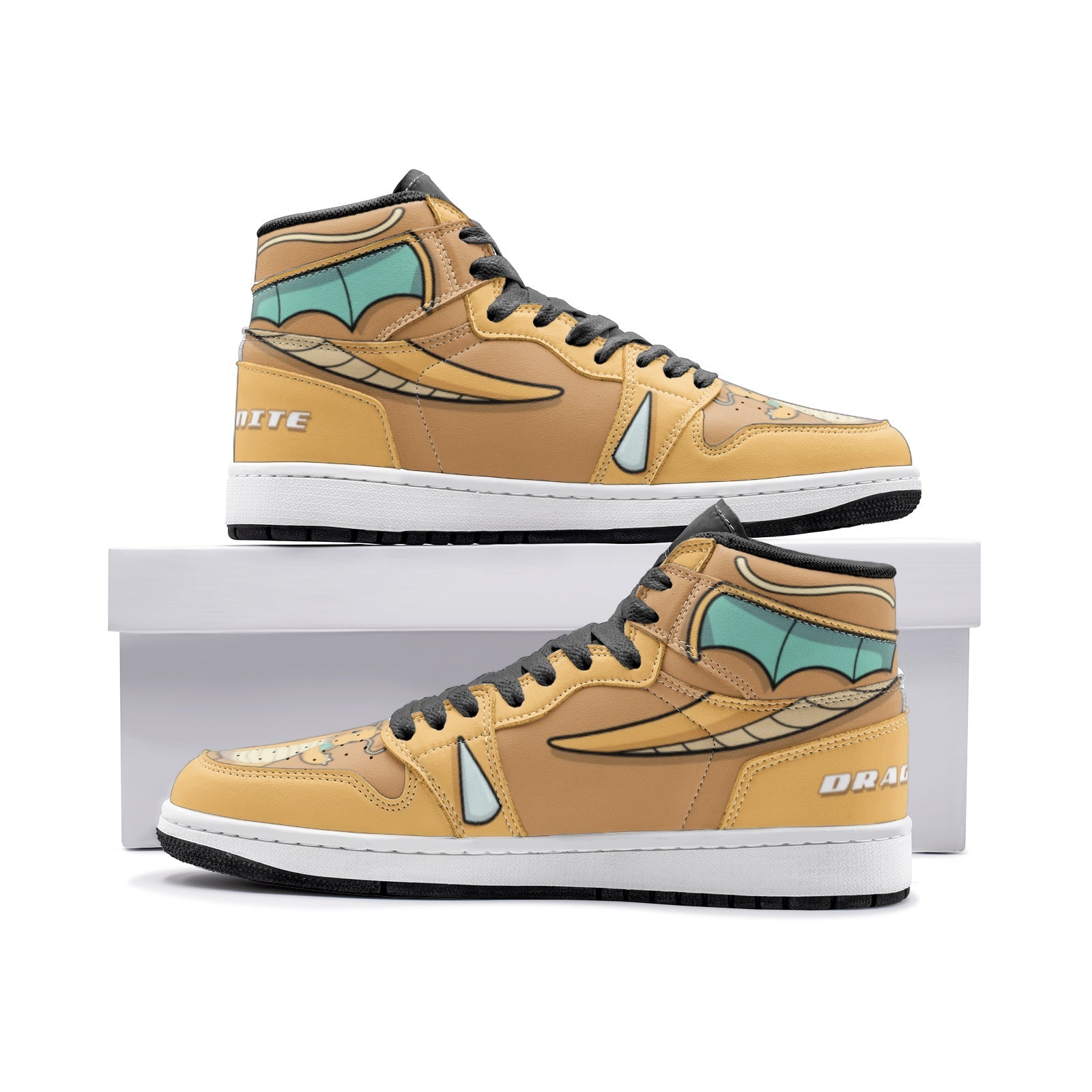 Dragonite Pokemon V2 Custom Sneaker Mid 1 Basketball Shoes - Otaku Hall