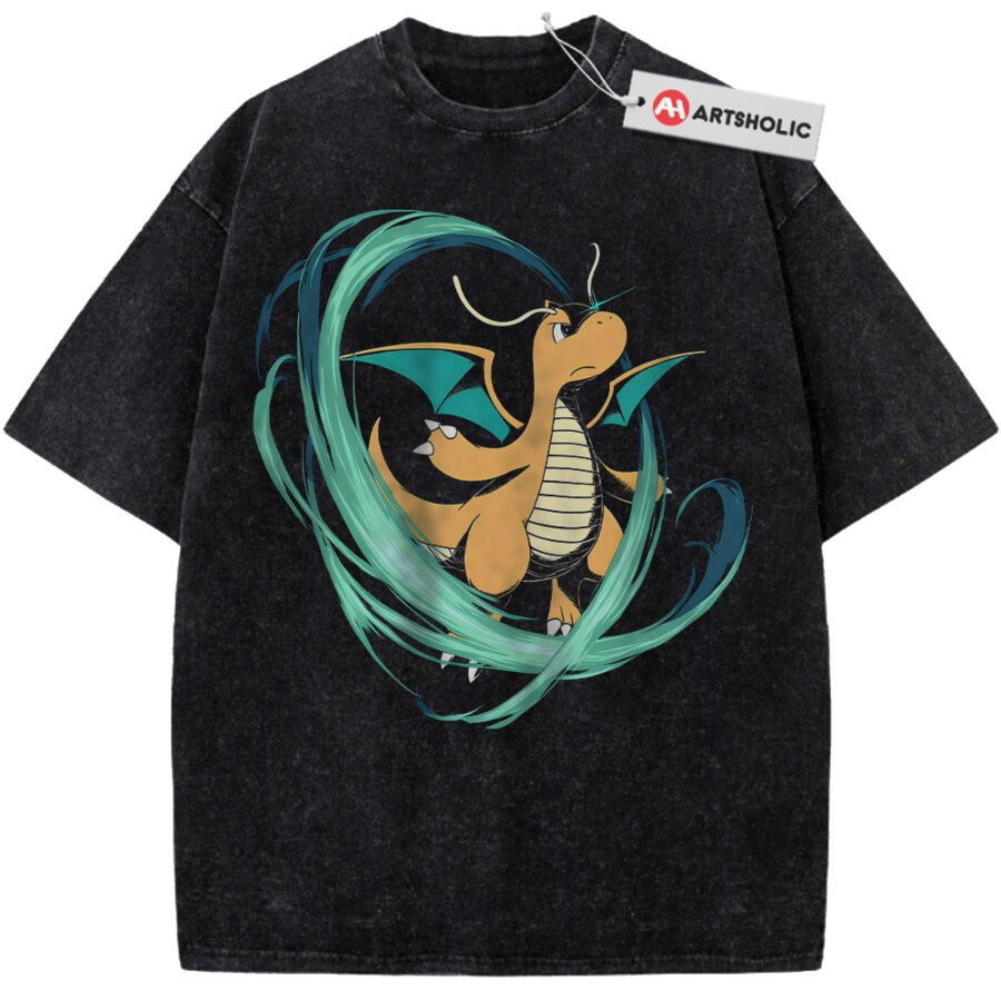 Alternative view of Dragonite Shirt, Pokemon Shirt, PKM Shirt, Anime Shirt, Vintage T-Shirt