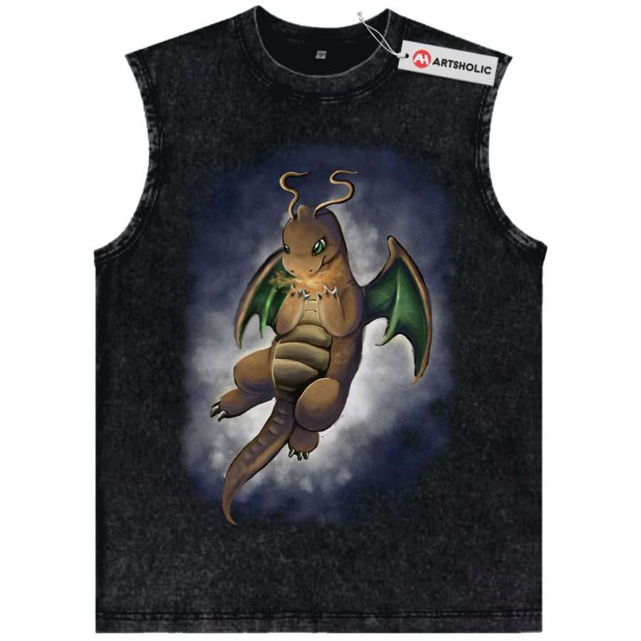 Alternative view of Dragonite Tank Top, Pokemon Tank Top, Anime Tank Top, Vintage Tank Top