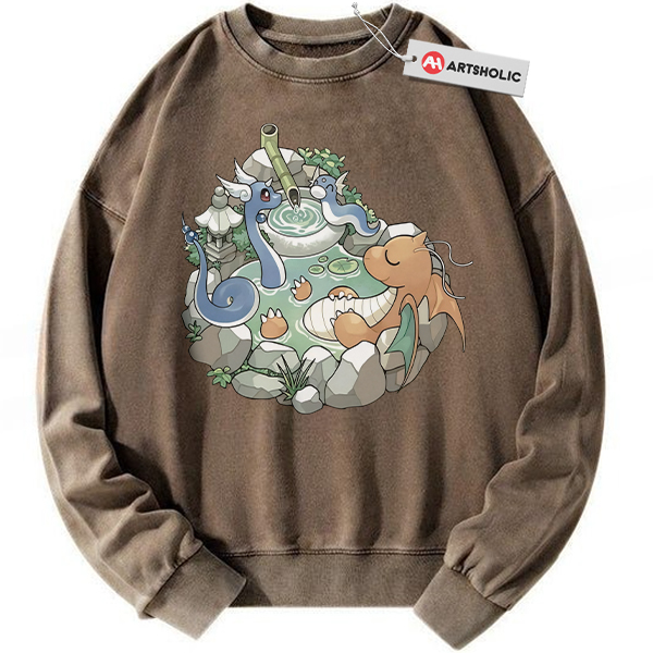 Alternative view of Dratini Sweatshirt, Dragonair Sweatshirt, Dragonite Sweatshirt, Pokemon Sweatshirt, Anime Sweatshirt, Vintage Sweater