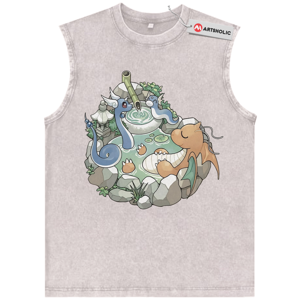 Alternative view of Dratini Tank Top, Dragonair Tank Top, Dragonite Tank Top, Pokemon Tank Top, Anime Tank Top, Vintage Tank Top