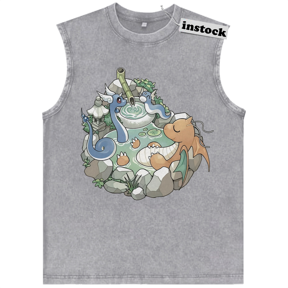 Dratini Tank Top, Dragonair Tank Top, Dragonite Tank Top, Pokemon Tank Top, Anime Tank Top, Vintage Tank Top