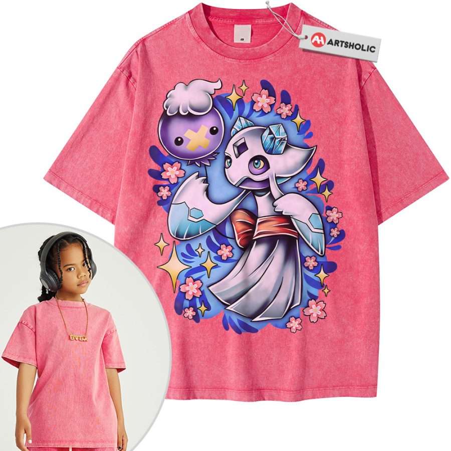Drifloon and Froslass Shirt For Kids, Pokemon Shirt For Kids, Anime Shirt For Kids, Vintage T-Shirt For Kids - Image 9